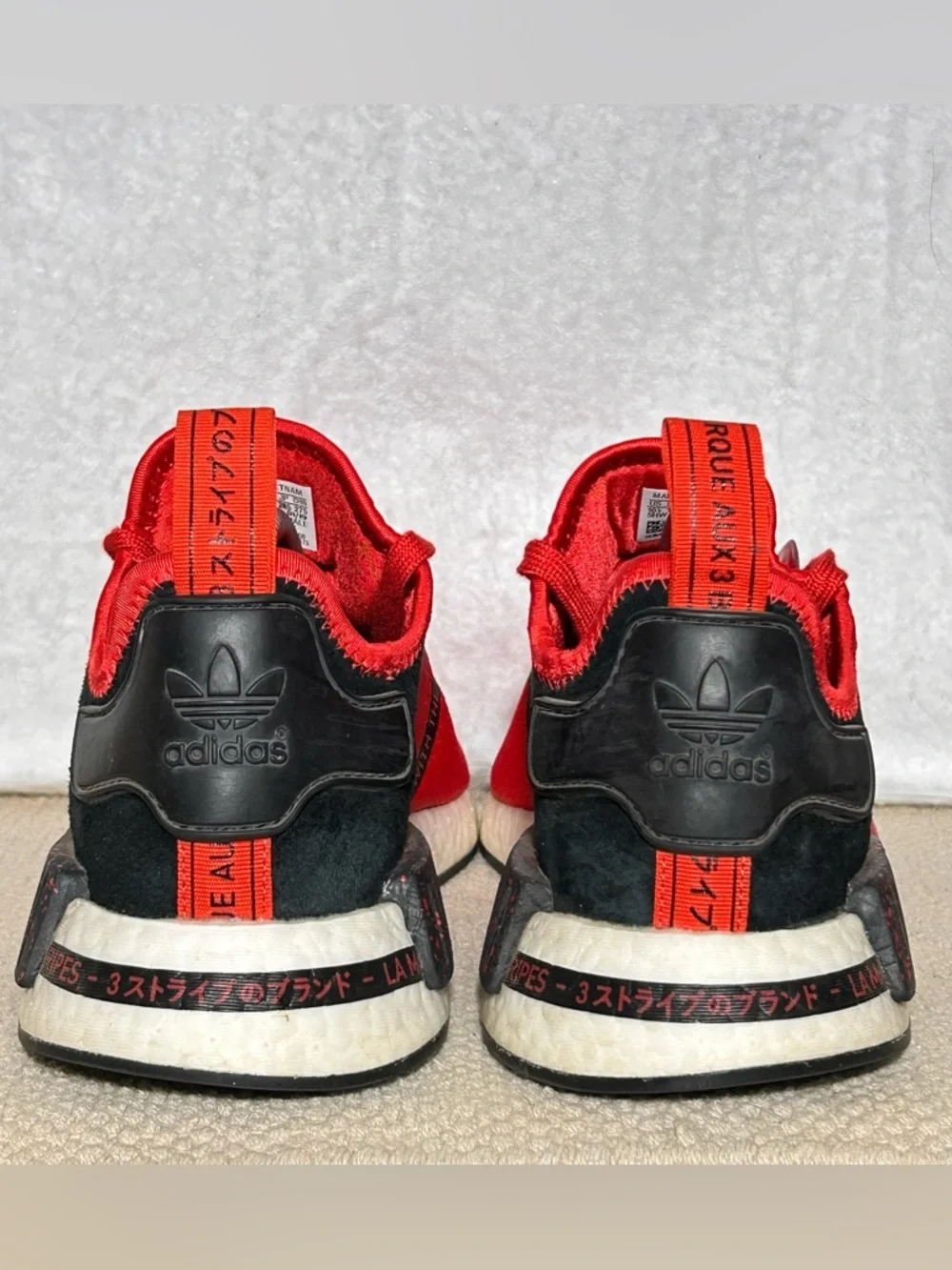 Adidas NMD R! Mens Scarlett/Core Black Running Athletic Sneakers Shoes SZ 10.5